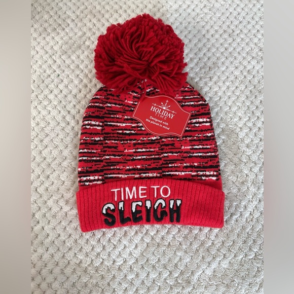 Holiday Time Christmas Beanie OS NWT - Picture 1 of 3